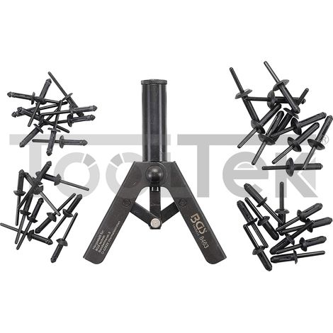 RIVETTATRICE + KIT RIVETTI IN PLASTICA 40pz 2-4,5mm BGS