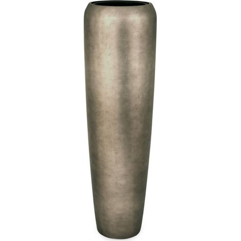Bac résine synthétique Ø 34 cm H 117 cm Int. colonne métal bronze - dimhaut: H 117 cm - couleur: Cuivre (1/2)