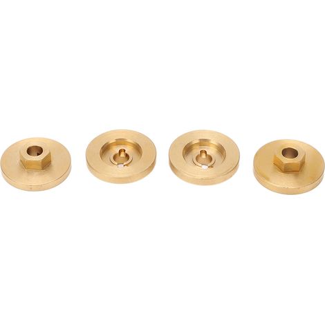 Combiné en laiton pour voiture RC, diamètre 18 mm, épaisseur 6 mm, résistant à l'usure et à la rouille, pour crawler FMS FCX24 1/24, couleur or. (1/5)