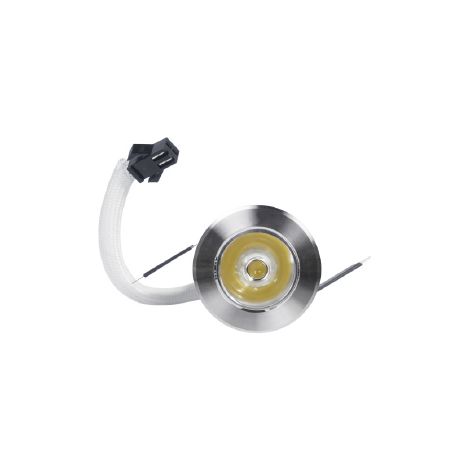 Punto luce led ad incasso 1w tondo blu silver (1/4)