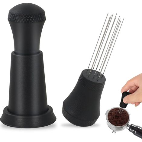 WDT Espresso-Portionswerkzeug, Espresso-Rührstab, Kaffeenadelspender, Espresso-Rührstab mit 10 Edelstahlnadeln für Espressomaschinen (1/5)