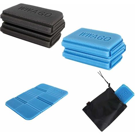 2Pcs Tapis en Mousse Pliable Camping, Tapis de Sol extérieur Pliable, Portable Tapis de Camping XPE, Étanche Pliable Tapis en Mousse, pour Extérieur Camping Randonnée Jardin Pique-Nique
