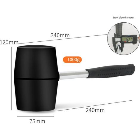 Marteau en caoutchouc avec manche en acier de 32 oz (1/5)