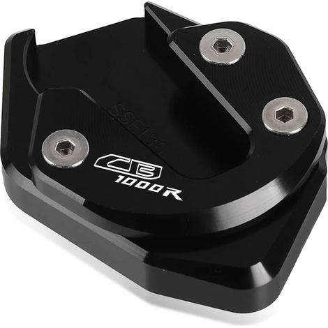(CB1000R NOIR) Compatible avec HONDA CB1000R CB 1000R 2018 2019 2020 2021 2022 2023 - Béquille latérale CNC - Extension de béquille - Plaque de support maxpower (1/4)