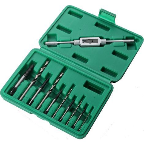 Set of 5 HSS metal drill bits and screw extractors, titanium coated, for metal, wood and masonry — High alloy steel — Storage case (1/5)