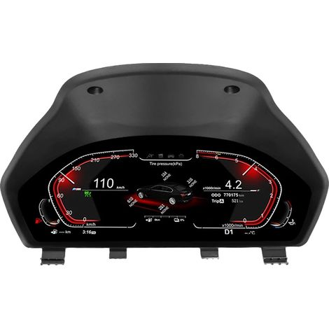 Pannello cruscotto da 12,3 pollici, compatibile con BMW Serie 3-4, risoluzione 1920x720, nero