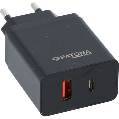 PATONA Premium GaN PD36W Adapter schwarz 1xUSB-C 1xUSB-A (1/5)