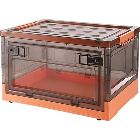 TrAdE Shop Traesio - Scatola Contenitore Di Stoccaggio Pieghevole Salvaspazio Con Ruote 40x28x24 Cm - (1/5)