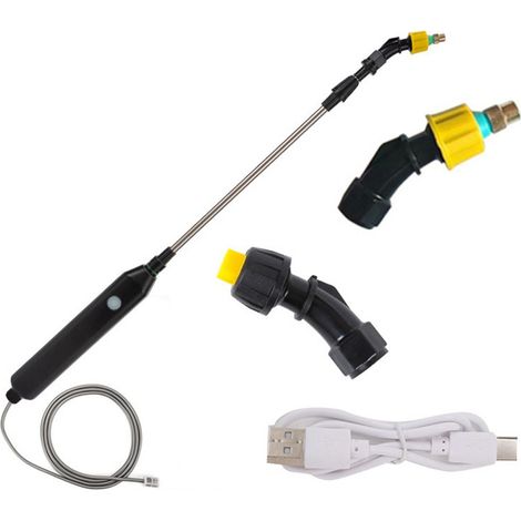 Pulvérisateur Électrique - Batterie Rechargeable 1500 mAh - Buse Réglable Pulvérisation/Colonne - Tuyau 2/3/5/10 m avec Filtre - Pour Jardinage et Entretien Ménager - 1 Pièce (1/5)