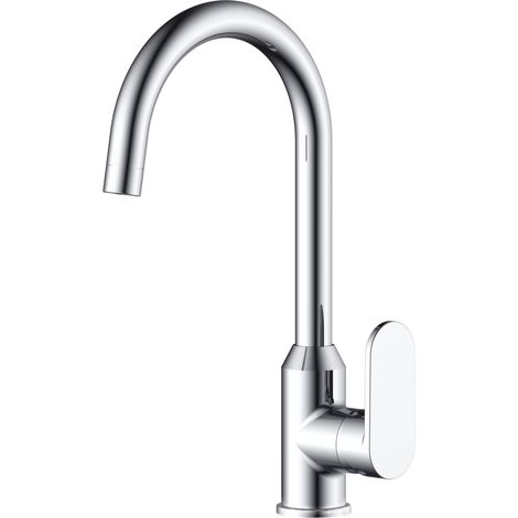 Miscelatore monocomando lavello cucina canna orientabile sofia installazione rapida finitura- cromo lucido - confezione 1 (1/5)