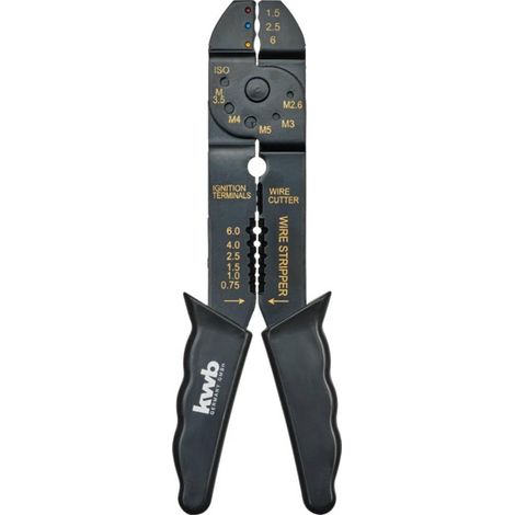 Pince à cosses 200 mm avec poignée caoutchoutée 0,75-6,0 mm²