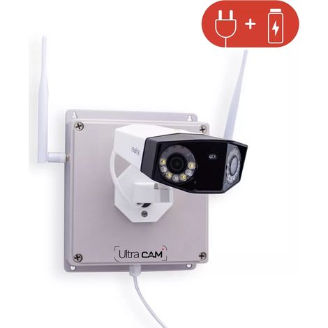 Contrôleur 4G (avec batterie) + Caméra 4K / Détection intelligente / Grand angle / Vision nocturne + Carte SD (UltraCAM) (1/5)