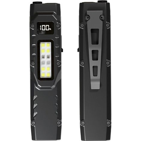 Linterna - Linterna táctica - Mini linterna - Linterna LED recargable - Linterna LED recargable - Negra (1/5)