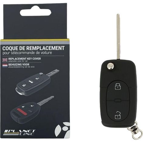 COQUE CLE ADAPTABLE POUR AUDI 2 BOUTONS LAME FRAISEE KEYSKAR (1/5)