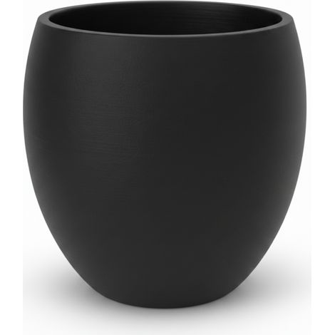 Grand pot de fleurs noir moderne pour plantes d'intérieur et de bureau