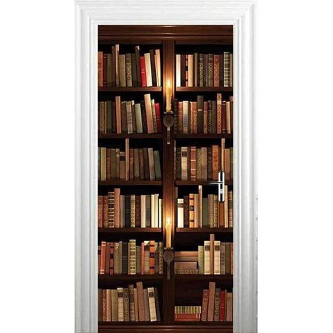 – Sticker porte 3D trompe l'œil – Autocollant amovible imperméable – Décoration intérieure pour portes et murs – Impression haute résolution