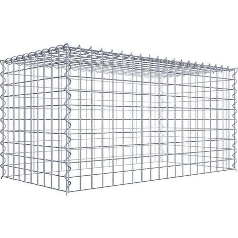 Gabiondeco - Gabion - Element de prolongation en hauteur 100 cm x 50 cm x 50 cm (L x H x P). maille 5 x 5 cm. Spirale. Attention : il manque une grille - Made in Germany (1/5)