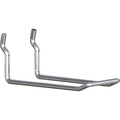 Ganci doppi in metallo per pannello forato - 5 cm. - 10 pz.