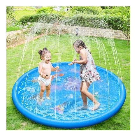 Water Splash Play Mat Dolphin Turtle Starfish Shell Crab Pattern Watering Pad Outdoor Spray Water Toys for Summer Garden Children Family Activities (1/5)