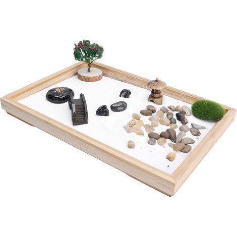 Kit de Jardin Zen de Bureau Miniature - Décoration de Table Méditation Sereine et Relaxante (1/5)