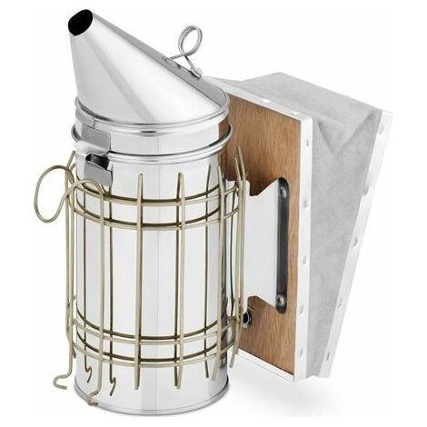 Bienenraucher aus Edelstahl mit Blasebalg – Großes Modell – Braun – Ideal für die Bienenzucht – INHHUB (1/5)