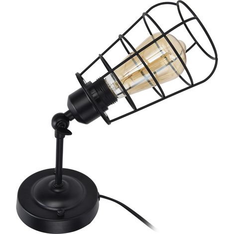 Applique murale en fer forgé noir, style rétro industriel pour bar, café, hôtel ou restaurant - Lampe E27 85-250V