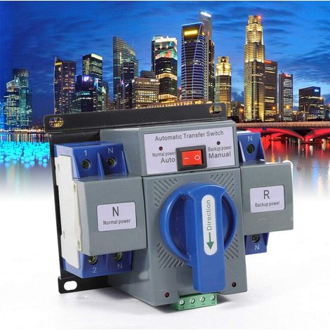 63A 2P Dual Fuente de alimentación conmutador automático de potencia interruptor de transferencia