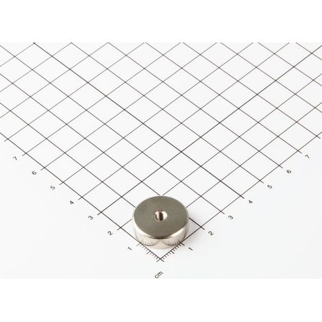 Magna-C Neodym-Flachgreifer Ø20x6mm mit Innengewinde (1/5)