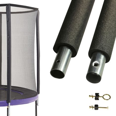 Poteau de filet de sécurité Ø32mm pour trampoline – Hauteur 212 cm – Adaptable sur trampolines de 32mm – Set complet avec vis et mousse – Kangui