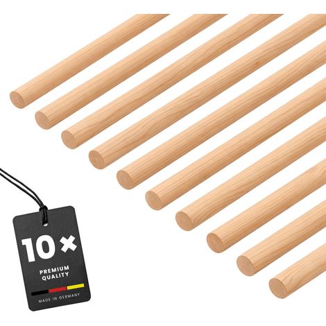 KGM 10x Rundstab Kiefer Ø25×2400 mm – Massivholz roh