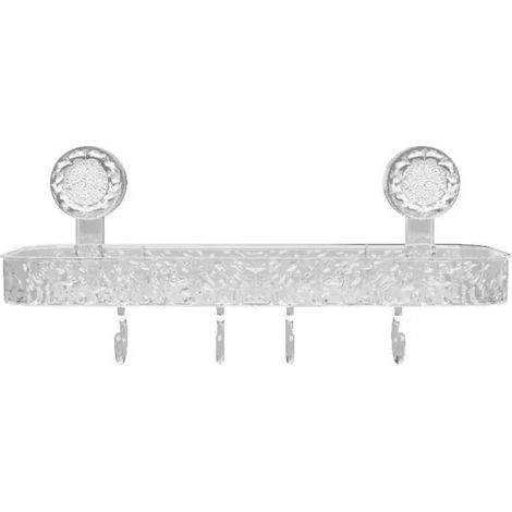 Plateau de douche 1 pièce, support de rangement à ventouse, aucun perçage requis, organisateur de douche à ventouse