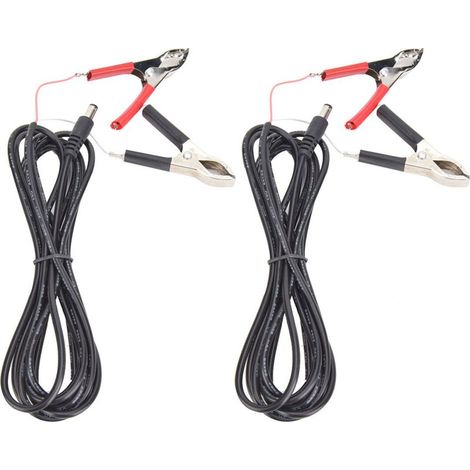 Prise d'alimentation cc mâle à fil à pince Crocodile, 2 pièces, 3 mètres 12V/24V pour connecteur LED (1/5)