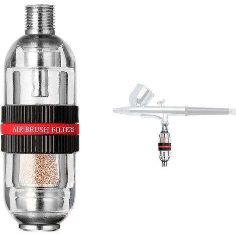 Mini Air Filter Airbrush Inline Water Separator Waterfall Filter for G1 Air Compressor / 8 Plugs (1/5)
