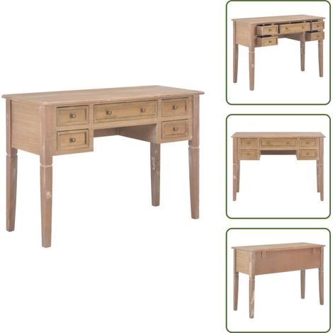 Schreibtisch Braun 109,5 x 45 x 77,5 cm Holz - Schreibtisch - Schreibtische - Holzschreibtisch - Holzschreibtische (1/5)