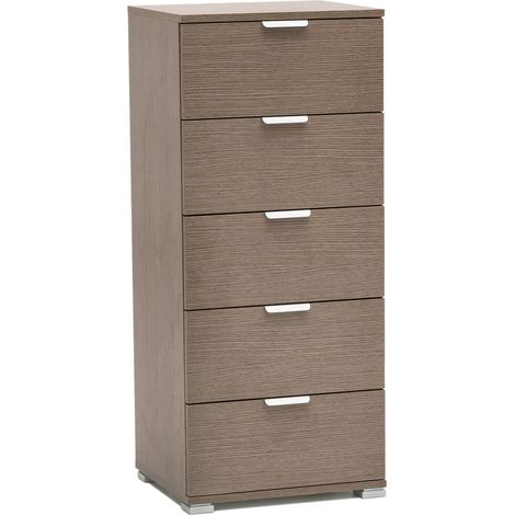 MeMi Me611RG Cassettiera, Legno, Rovere Grigio, 38x45x105 cm
