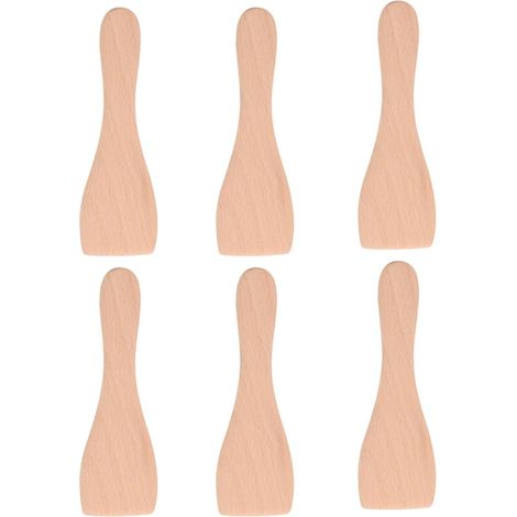 Ersatzteil - Set von 6 Holzschaufeln für Pfanne, Raclette-Spatel - - TEFAL, MOULINEX (1/2)