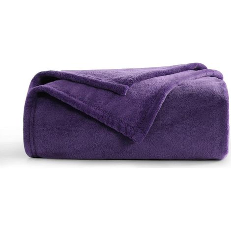 Decke Fleecedecke Couchdecke Sofa XL 150x200 150 x 200 cm Lilafarbig (1/5)