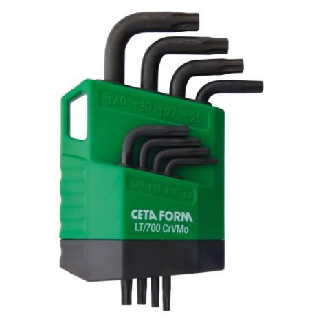 Jeu de 8 clés Torx, CETAFORM, L bras court (1/3)