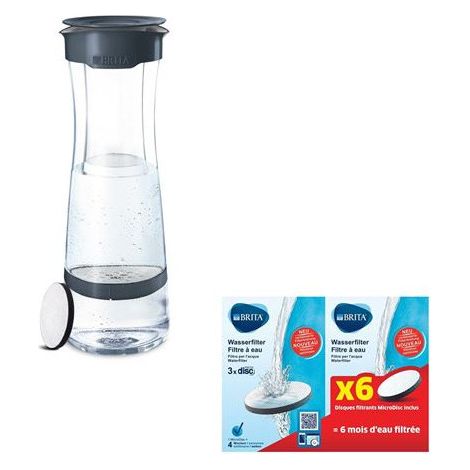 Bouteille filtrante Brita fill and serve capacité 1.3L pack 6 filtres (1/3)
