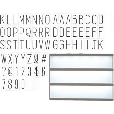Lavagnetta Letter Box Luminosa - 70 Lettere - 30x7x22 cm