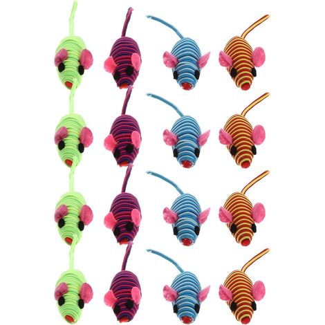 12 Pièces Jouets Taquin Chaton Interactive Cat Toy Cat Toys for Indoor Mâcher Et Nettoyer Elastic Rope Toy Adorable Toys for Chat De Compagnie Chaîne De Chat (1/5)
