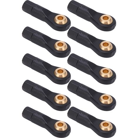10 Pièces Têtes de Biellette RC en Plastique Résistant Léger Précision M2 pour Modèles Radiocommandés (1/5)