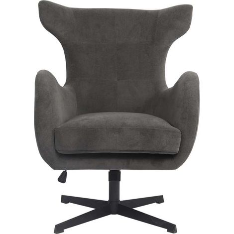 Butaca giratoria y elevable Munich microfibra gris, 77.5cm(ancho) 100.5cm(altura) 85.5cm(fondo) (1/5)