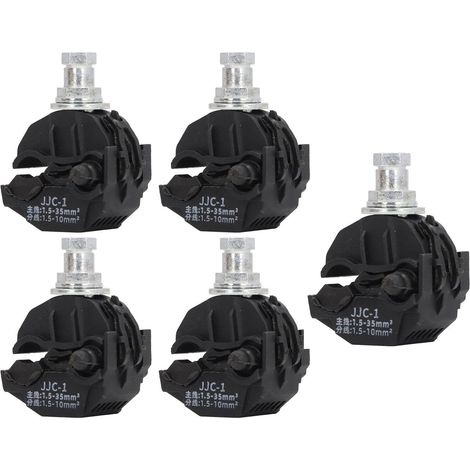 5-Piece Insulation Piercing Connector, 1KV Non-Peel Piercing Clamp, High/Low Voltage Cable Separator, Unbreakable Wire Insulation Piercing Clamp (1/5)