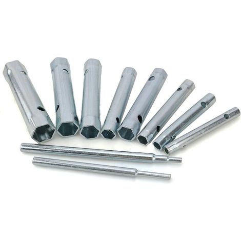 Jeu de Clés Tubulaires Métriques 6-22mm - 10 Pièces, Barre de Tube, Réparation de Bougies d'Allumage (1/5)