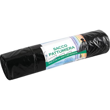 Rotolo 10 sacchi neri per pattumiera - 110 L - 72x110 cm