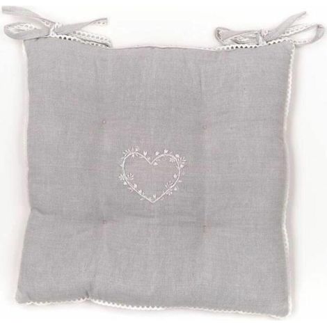 Heute Elegantes besticktes Stuhlkissen 40x40 cm Baumwolle