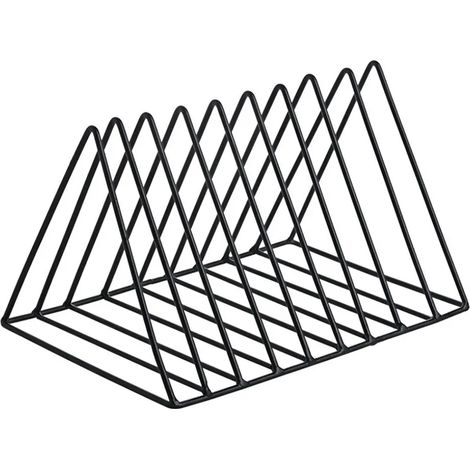 2er-Pack Zeitungshalter, moderner Zeitungsständer, Zeitungsständer, Bücherregal, Zeitschriftensammler, Regal mit mehreren Fächern, Metall-Organizer für Schule, Büro, Zuhause,Schwarz (1/5)