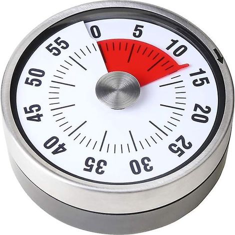 minuteur Visual Couleur Blanc. Peut Compter Jusqu' 60 Minutes Inox/plastique Abs 6x6x3,5 C (1/4)