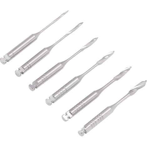 Lot de 6 alésoirs dentaires Peeso, limes de forage endodontiques pour traitement canalaire, 28 mm / 1,1 pouce (1/5)